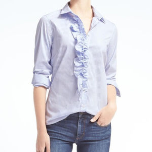 NWOT Banana Republic Riley Striped Button Down